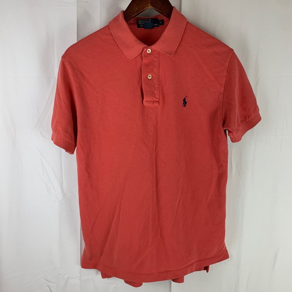 Polo Ralph Lauren Polo Shirt Mens Small Pinkish Red Short Sleeve Cotton Pique